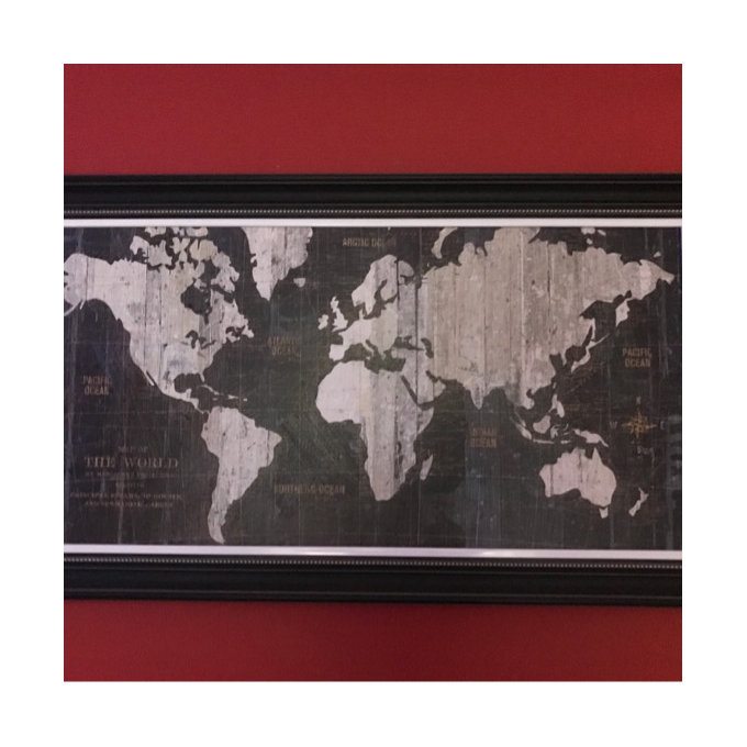 Trent Austin Design® Mehdi Old World Map Blue - Picture Frame